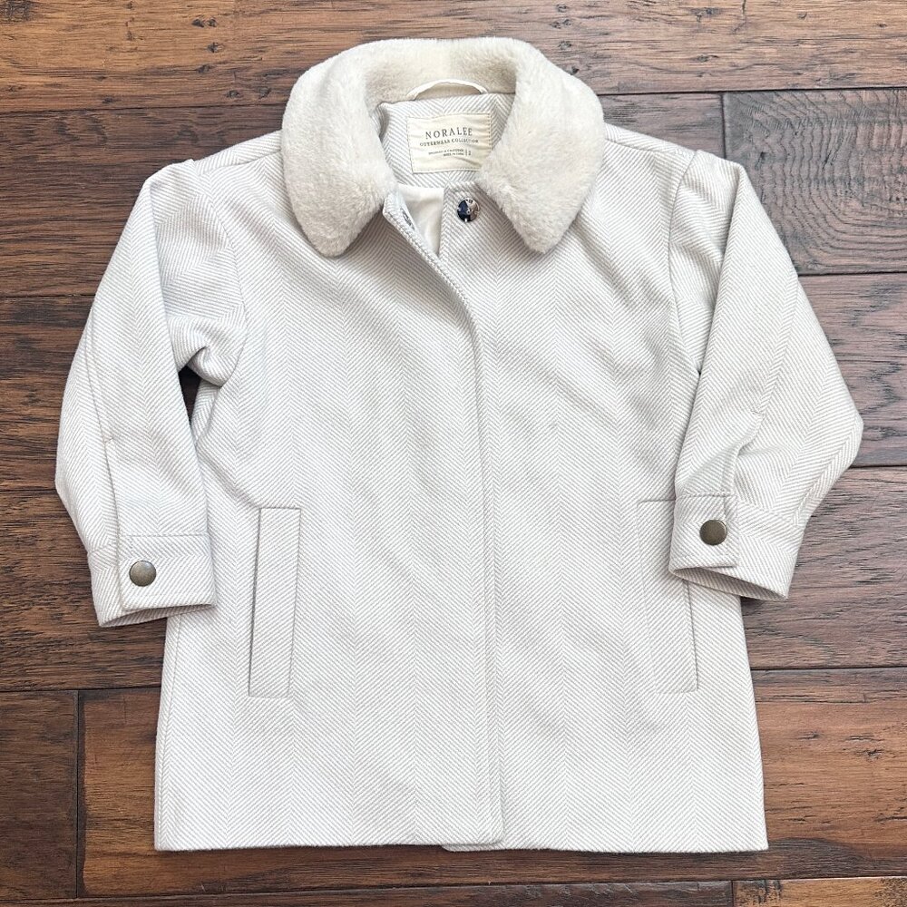 Noralee Paris Coat in Natural Herringbone